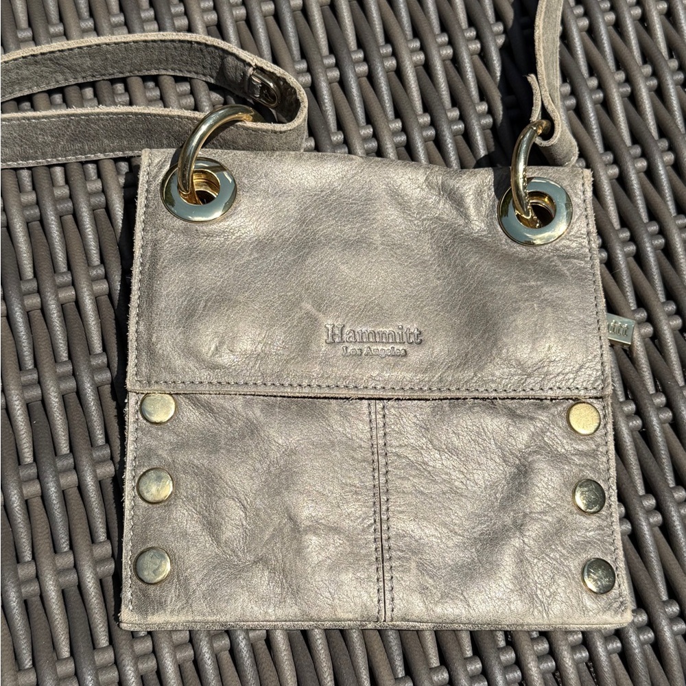 Hammitt Los Angeles Gray Leather Crossbody Bag